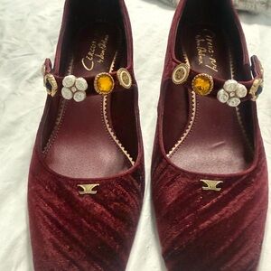 Circus by Sam Edelman Burgundy Velvet Flats